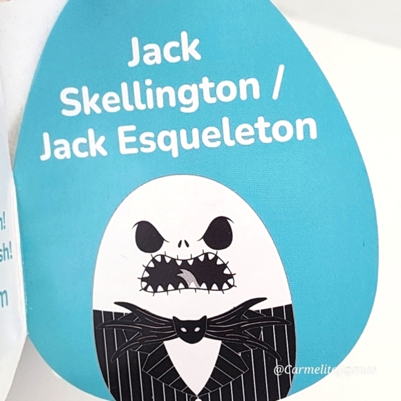 🎃 JACK SKELLINGTON 💀 Open Mouth Disney NBC X Squishmallow Halloween 2024 ☆ NWT - Picture 4 of 8